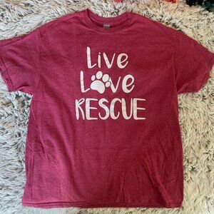Never worn Gildan t-shirt. Show your rescue love!